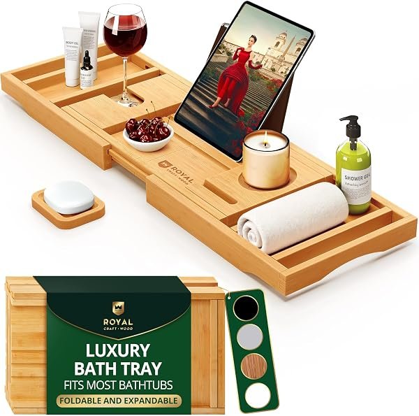 Luxury Bathtub Caddy Tray — product view