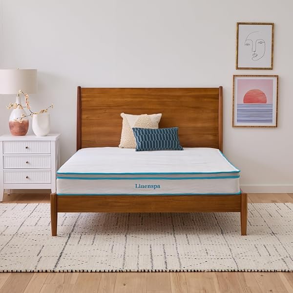 Linenspa 8-Inch Hybrid Mattress (Queen) — product view