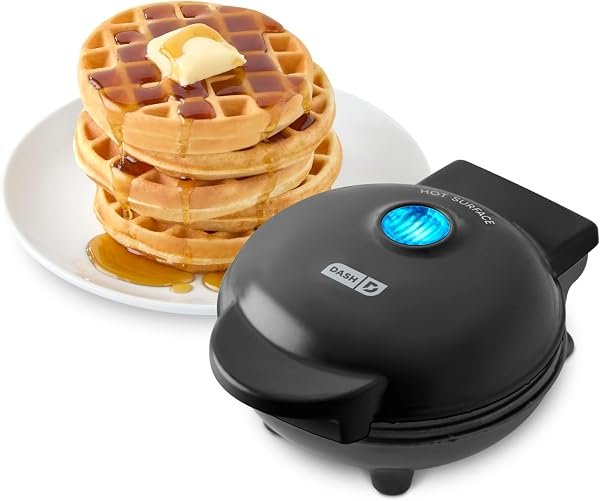 DASH Mini Waffle Maker — Black — product view