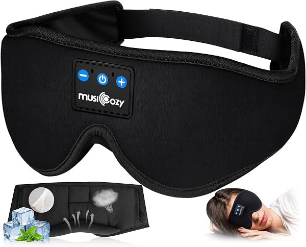MUSICOZY Sleep Headphones and Eye Mask — product view