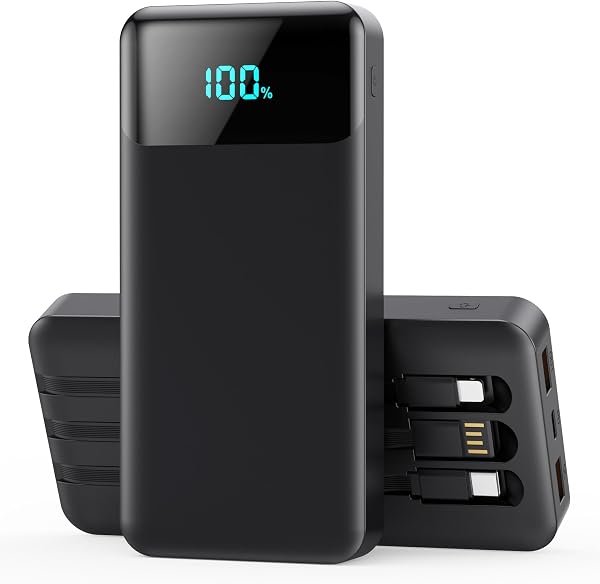 Ekrist Portable Charger with Built-in Cables — product view
