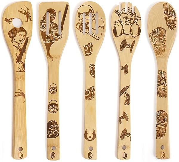 Star War Burned Wooden Spoons — product view
