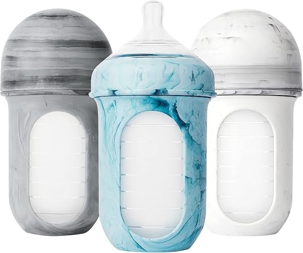 Boon NURSH Reusable Silicone Baby Bottles — product view