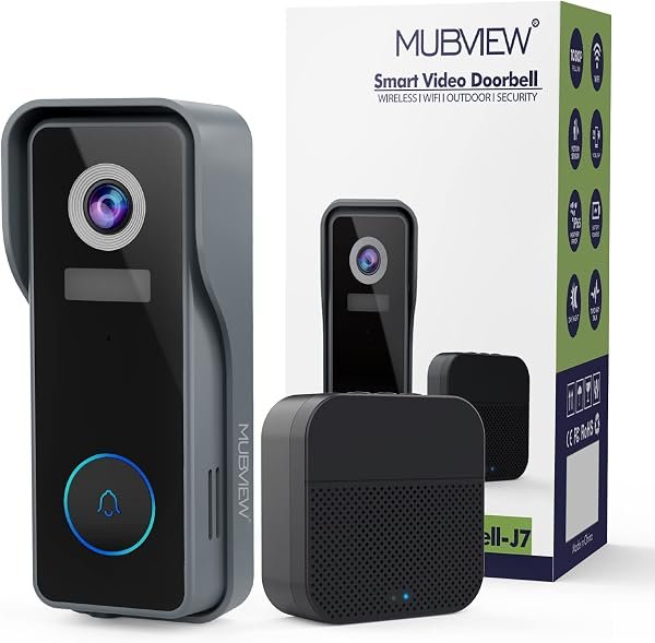 MUBVIEW Wireless Doorbell Camera with Chime 2K HD — product view