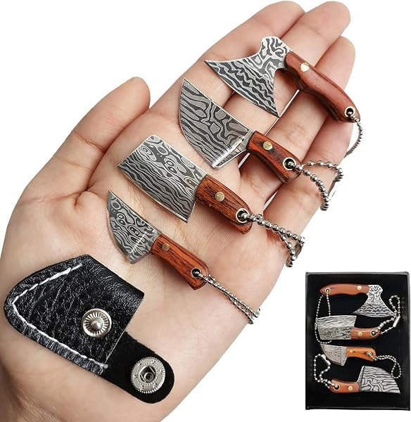 STARDW Damascus Pocket Knife Set — product view