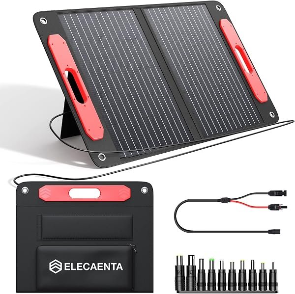 ELECAENTA 75W Portable Solar Panel for Power Station — product view