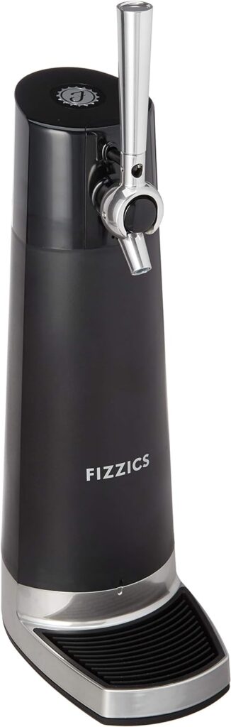 FIZZICS FZ403 DraftPour Beer Dispenser - Converts Any Can or Bottle Into a Nitro-Style Draft, Awesome Gift for Beer Lover, Carbon