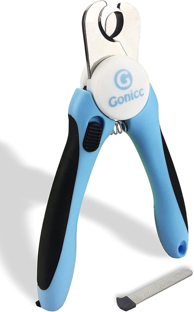 gonicc Dog  Cat Pets Nail Clippers and Trimmers - with Safety Guard to Avoid Over Cutting, Free Nail File, Razor Sharp Blade - Professional Grooming Tool for Pets