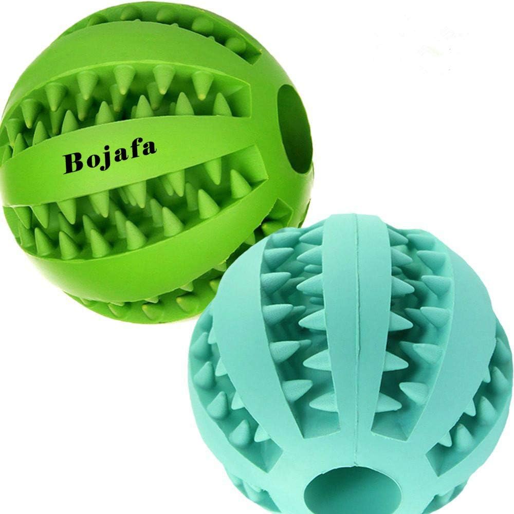 Puppy Teething Chew Toy Balls: 2pack Interactive Puppy Dog Treat Dispensing Ball Rubber Puppies Small Dog Chewing Enrichment Toys for Boredom and Brain Stimulating Game Puppy Teething Chew Toys