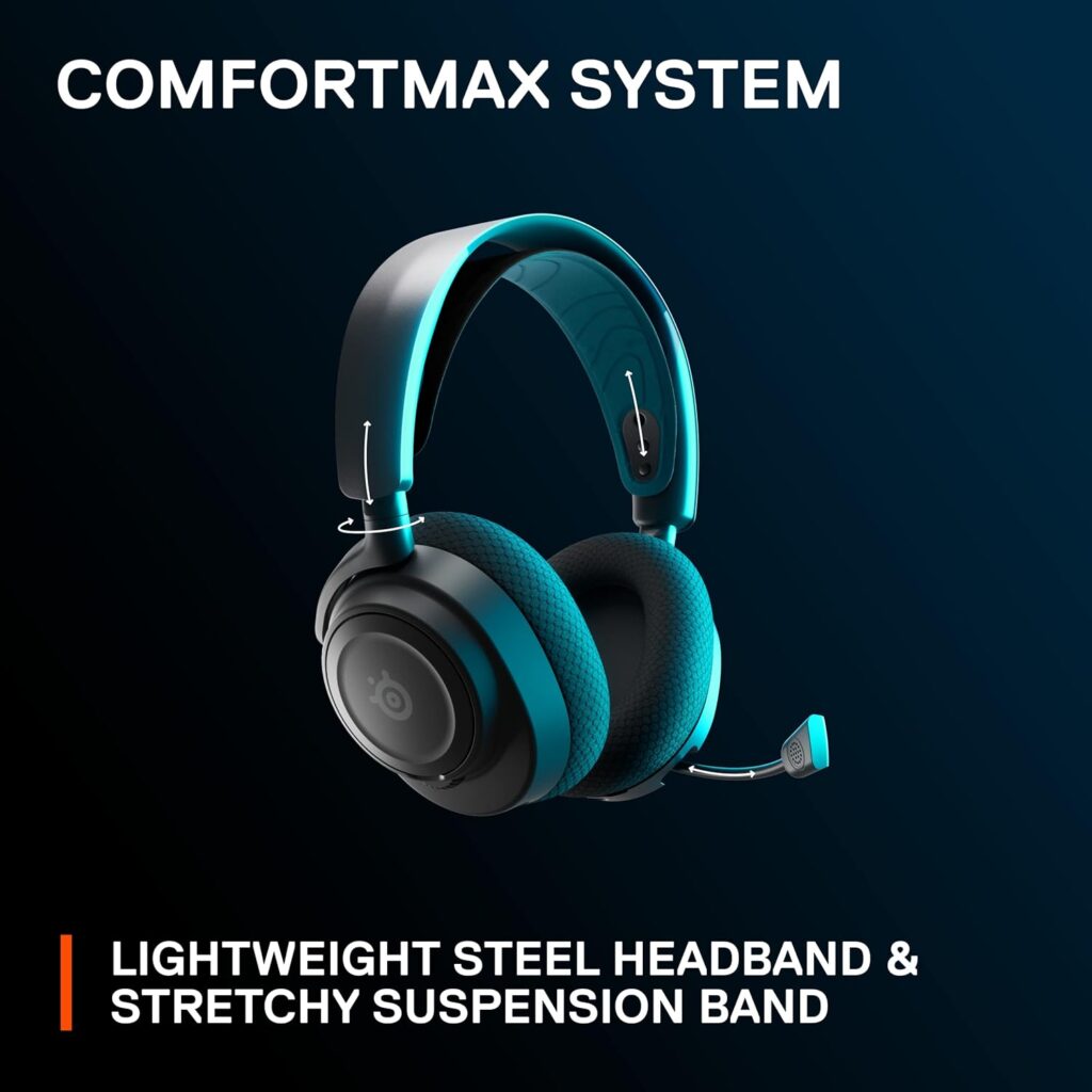 SteelSeries Arctis Nova 7P Wireless Multi-Platform Gaming  Mobile Headset — Simultaneous Wireless 2.4GHz  Simultaneous Bluetooth — 38Hr Battery — USB-C — PS, PC, Switch, Mobile
