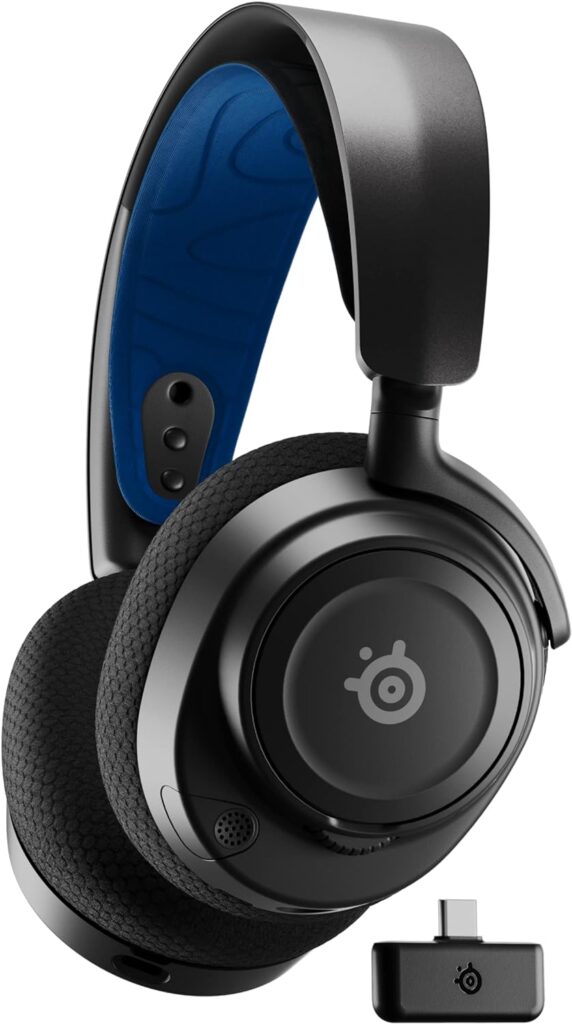 SteelSeries Arctis Nova 7P Wireless Multi-Platform Gaming  Mobile Headset — Simultaneous Wireless 2.4GHz  Simultaneous Bluetooth — 38Hr Battery — USB-C — PS, PC, Switch, Mobile