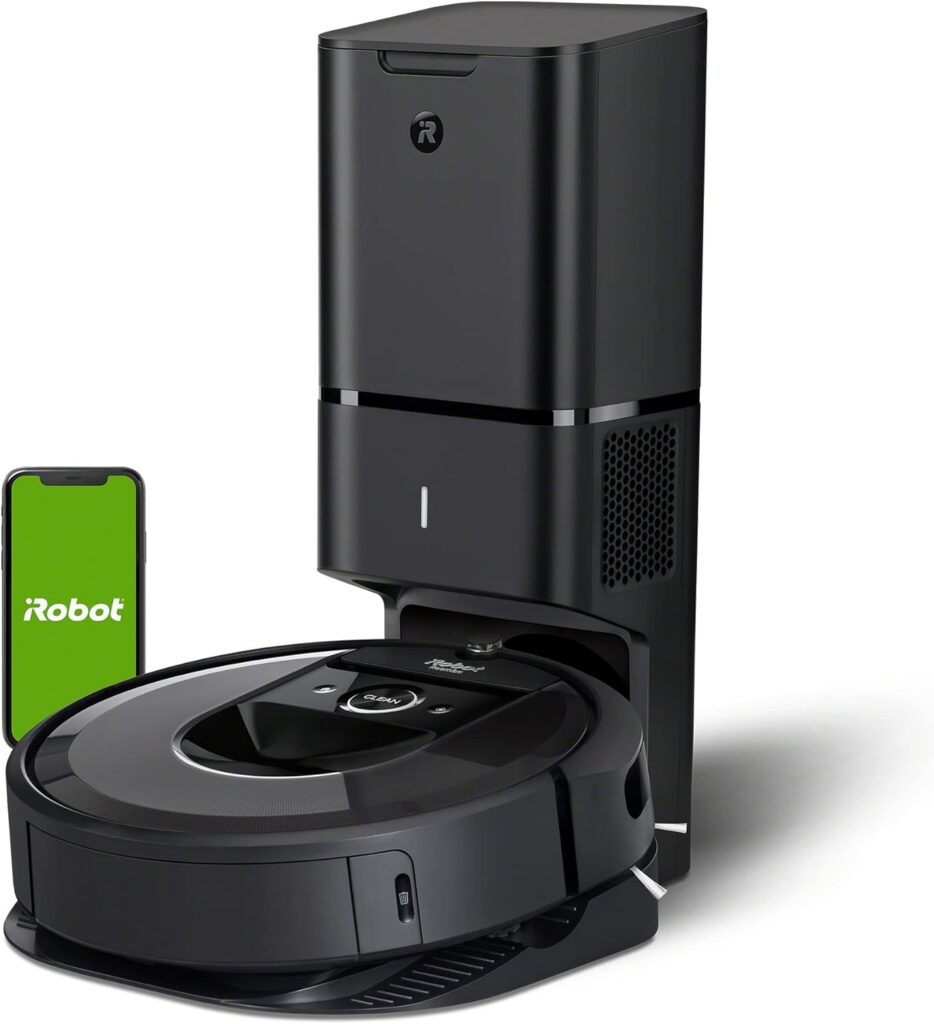 iRobot Roomba i7+ (7550) Robot Vacuum with Automatic Dirt Disposal - Empties Itself for up to 60 Days, Wi-Fi Connected, Smart Mapping, Works with Alexa, Ideal for Pet Hair, Carpets, Hard Floors