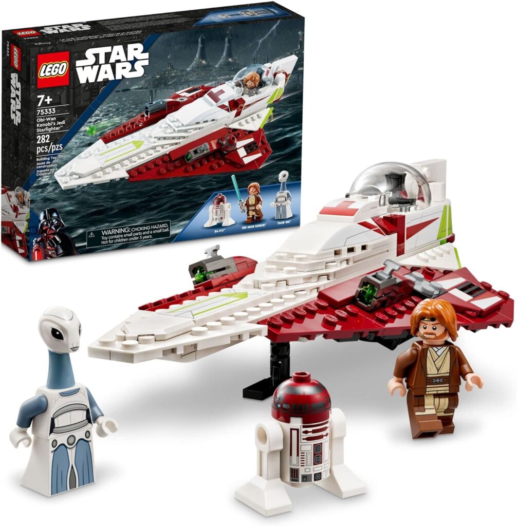 LEGO Star Wars OBI-Wan Kenobis Jedi Starfighter 75333 Building Toy Set - Features Minifigures, Lightsaber, Clone Starship from Attack of The Clones, Great Gift for Kids, Boys, and Girls Ages 7+