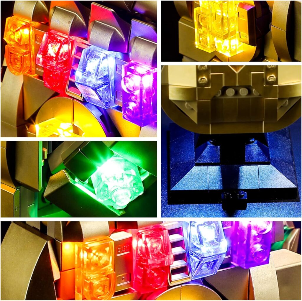 YEABRICKS LED Light Kit for Lego - Marvel Infinity Gauntlet Building Blocks Model, LED Light Set Compatible with 76191(Lego Set NOT Included)
