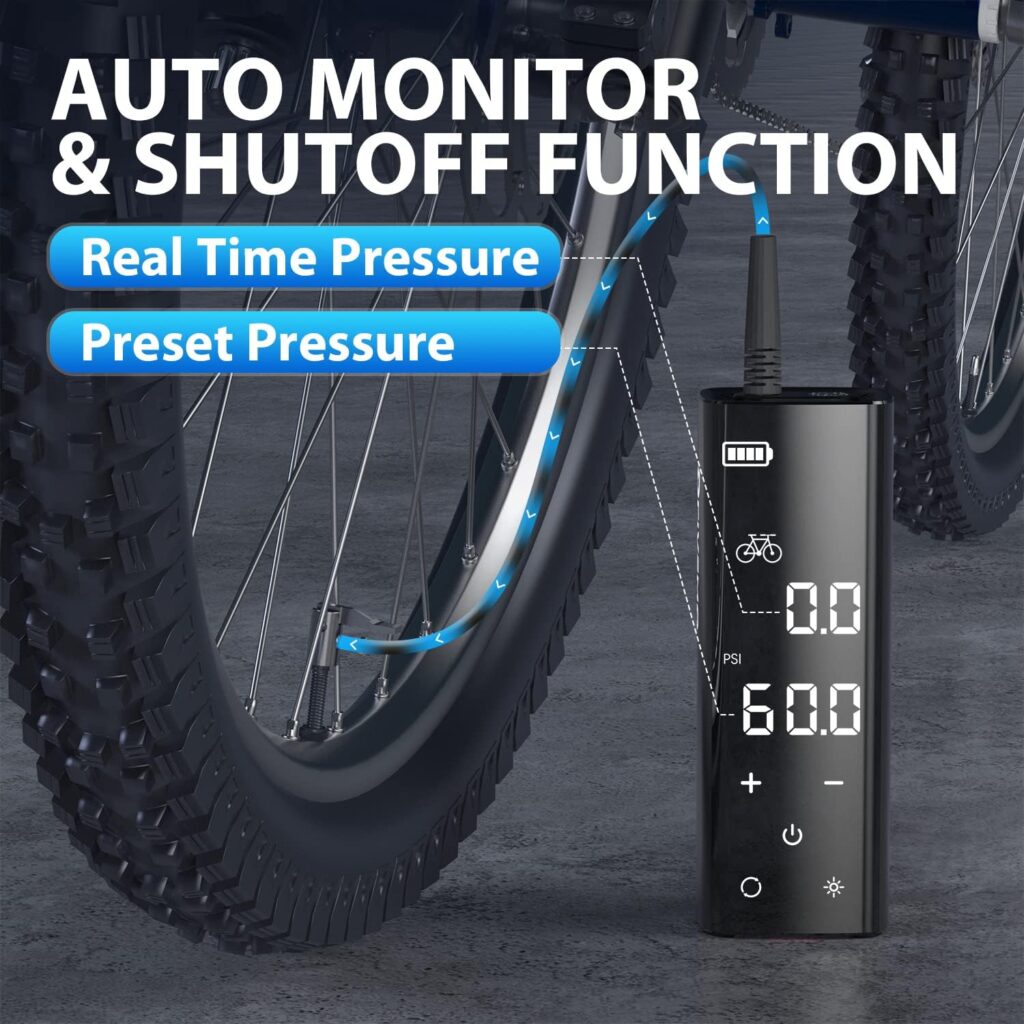 DriveMo MAX X Tire Inflator Portable Air Compressor, 2X Faster Inflation 150PSI Cordless  12V DC 2-Way Power Supply Air Pump, 12000mAh Tire Pump with 7.4” Touch Screen for Cars, Motorcycles, E-Bikes