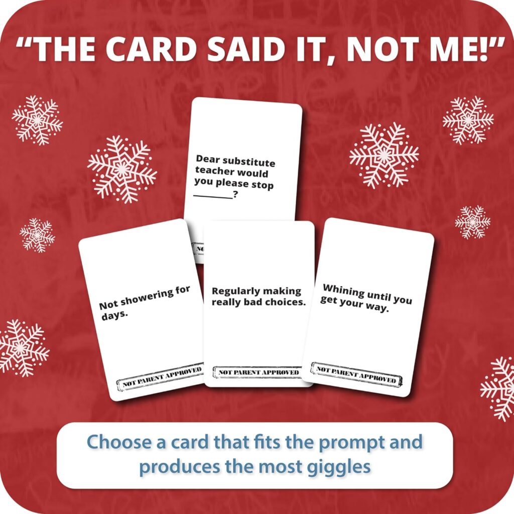 Not Parent Approved - The Hilarious Family Game Night Card Game for Kids, Teens  Tweens, The Perfect Funny Christmas  Birthday Gift for Boys  Girls, Best Fun Family Games for Kids and Adults