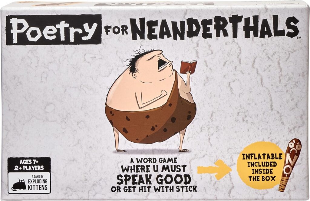 Poetry for Neanderthals by Exploding Kittens LLC - Family Card Game for Adults, Teens  Kids , White