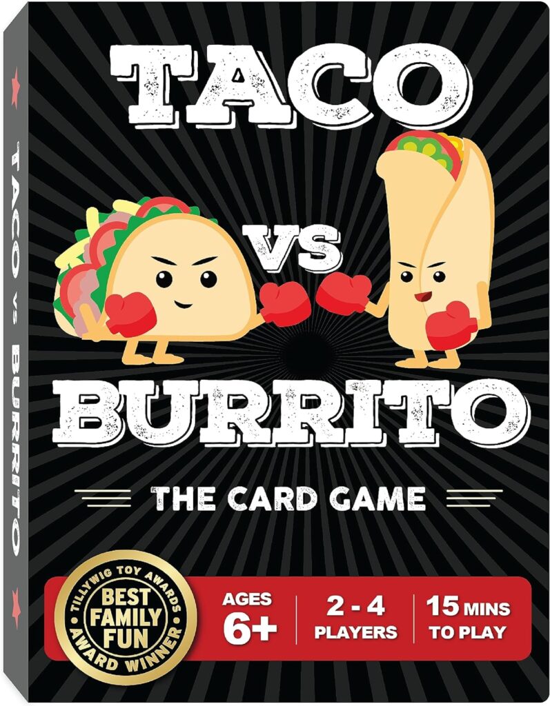 Taco vs Burrito Card Game - Board Game for Family Party Game Nights - Ideal Gift for Boys, Girls, Kids, Teens, and Adults - 2-4 Players - Ages 6+ : Toys  Games