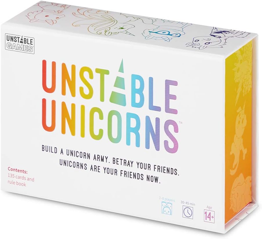 Unstable Games - Unstable Unicorns Card Game - A strategic card game and party game for adults  teens