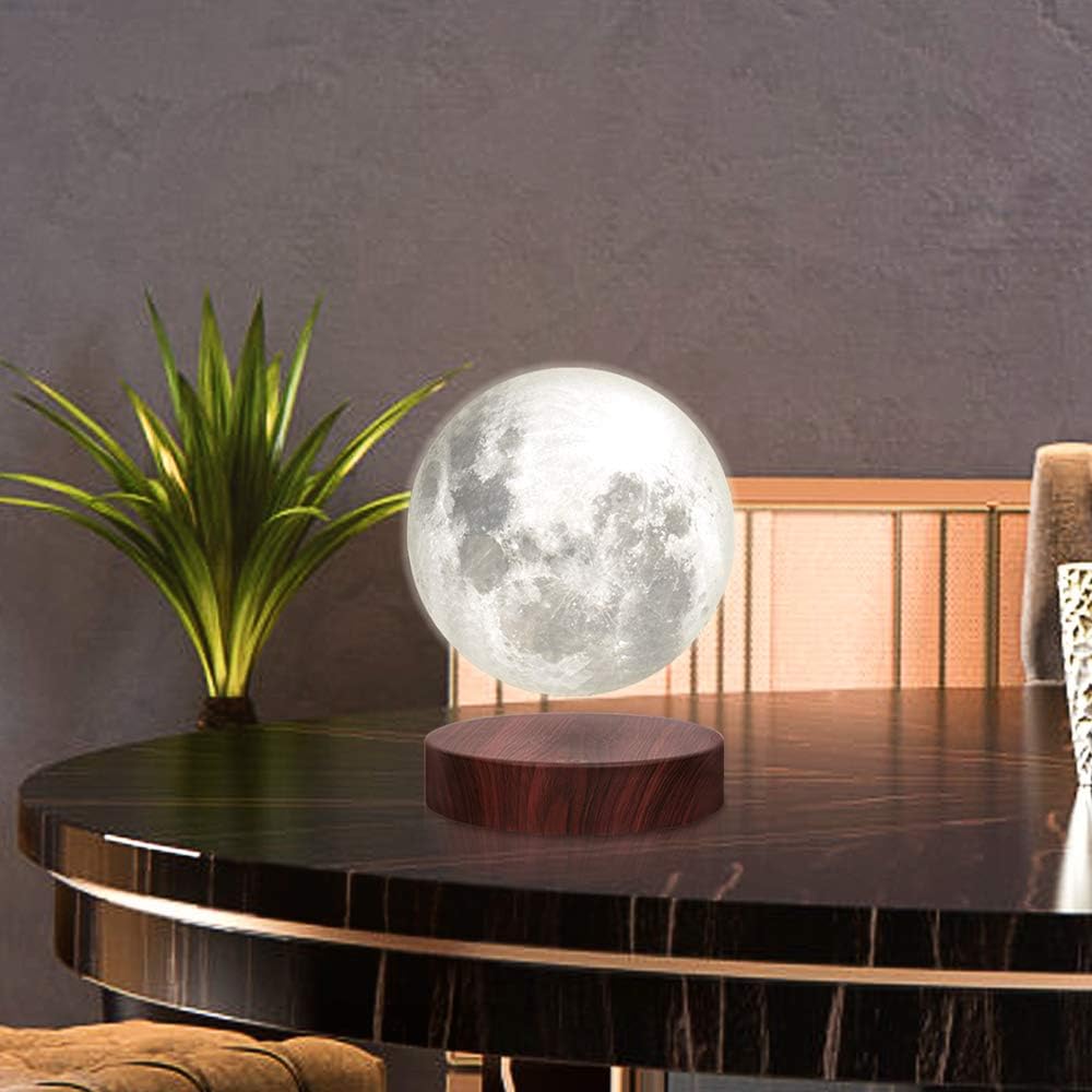 VGAzer Levitating Moon Lamp 5.9 Inch 16 Colors Galaxy Moon Lamp 3D Moon LED Light with Remote Control for Unique Gifts,Room Decor,Night Light,Office Desk Toys