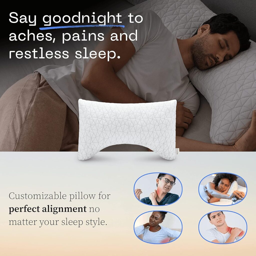 Coop Home Goods Original Adjustable Pillow, Queen Size Bed Pillows for Sleeping, Cross Cut Memory Foam Pillows - Medium Firm Back, Stomach and Side Sleeper Pillow, CertiPUR-US/GREENGUARD Gold