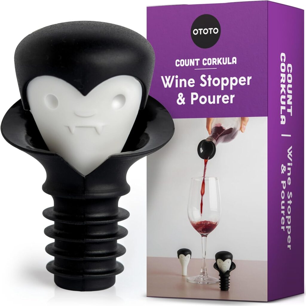 NEW!! Count Corkula by OTOTO - Gifts for Wine Lovers, Wine Bottle Stopper, Wine Accessories, Goth Accessories, Wine Corks Wine Stoppers for Wine Bottles, Wine Gifts, Fun Kitchen Gadgets